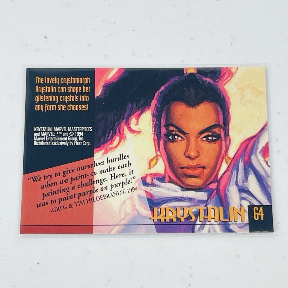 1994 Marvel Masterpieces Comic 64 Krystalin Hildebrandt Trading Card